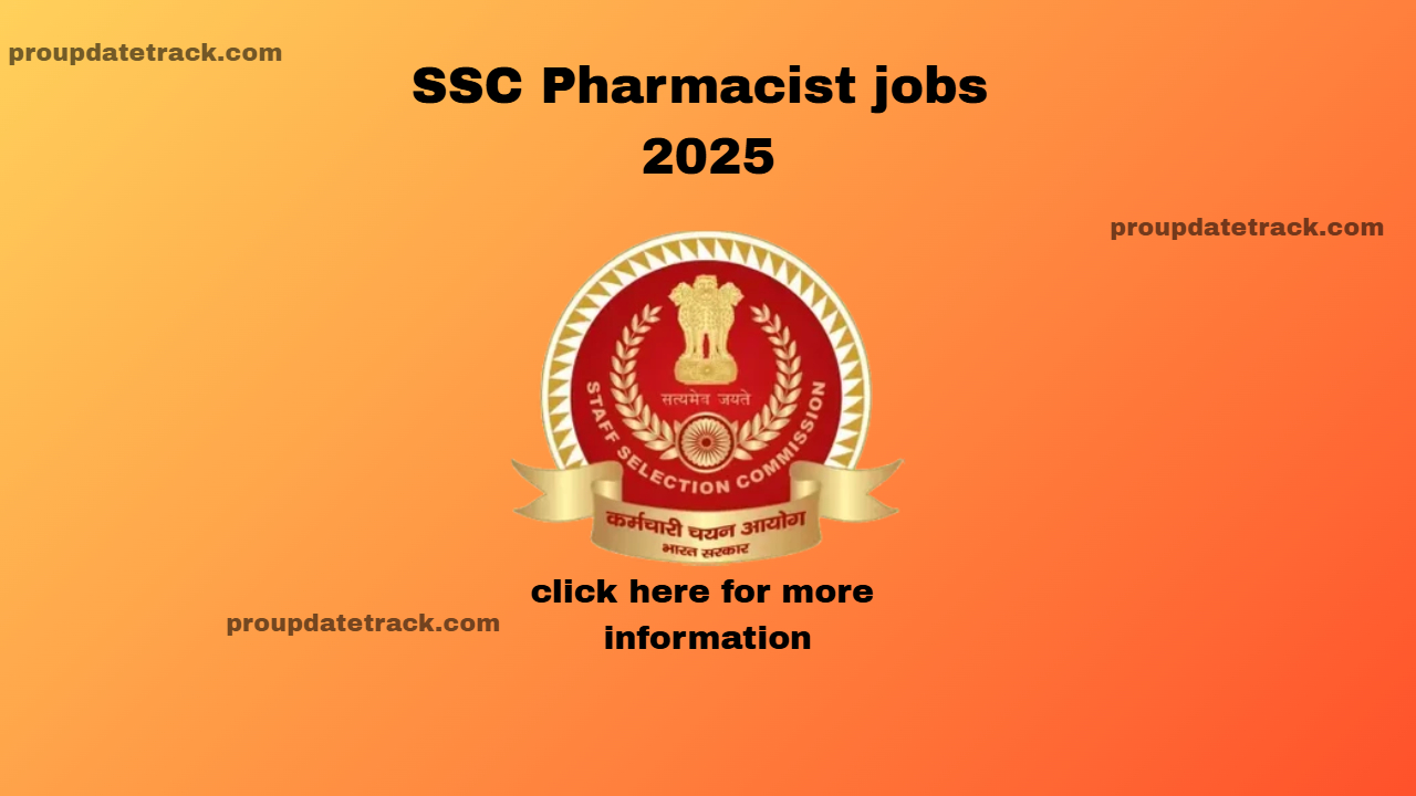 SSC Pharmacist Jobs 2025 |Jobs in Telangana 2025 | Golden Opportunity apply now
