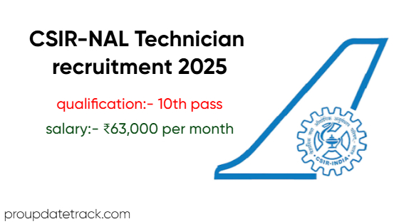 CSIR-NAL Technician recruitment 2025