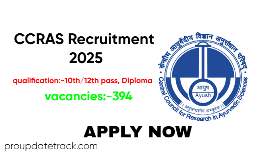 CCRAS Recruitment 2025