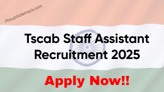 TSCAB Staff Assistant Recruitment 2025